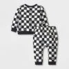 Baby 2pc Checkered Sweatshirt & Jogger Pants Set - Halloween - Cat & Jack™ Black -Cat & Jack Sales Store GUEST c5513626 1408 4c2d 8640 481e51bc630b