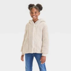 Girls' Cozy Faux Shearling Jacket - Cat & Jack™ -Cat & Jack Sales Store GUEST c9c8e3a3 e577 4a6d b941 e03e52254381