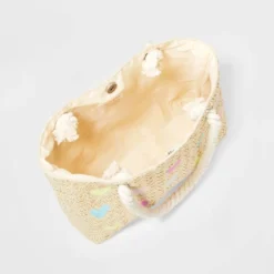 Girls' Heart Embroidered Tote Bag - Cat & Jack™ Off- White -Cat & Jack Sales Store GUEST cc6d64c8 9179 439b 9073 b39b81a22be5