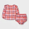 Baby Girls' Ruffle Plaid Top & Bottom Set - Cat & Jack™ Orange -Cat & Jack Sales Store GUEST cda42fba 823e 47ca 930e 6b7c6cf45704