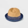Boys' Straw Fedora Hat - Cat & Jack™ Navy Blue -Cat & Jack Sales Store GUEST ce5fadc7 759d 4bc7 b453 2e6c205d90dc