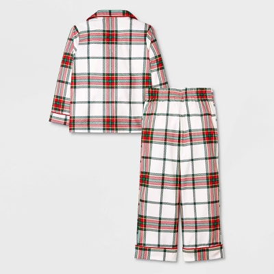Toddler Plaid Coat Pajama Set - Cat & Jack™ Cream 3 Toddler Plaid Coat Pajama Set - Cat & Jack™ Cream