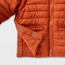 Toddler Adaptive Puffer Jacket - Cat & Jack™ Orange -Cat & Jack Sales Store GUEST d7a3fc56 7272 4d16 b033 27ad72b8f7ac