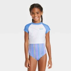 Girls' 2pc Taffy Striped Short Sleeve Rash Guard Set - Cat & Jack™ -Cat & Jack Sales Store GUEST d7d6fc96 4779 4c4b b5bc 74dcf60a80f3
