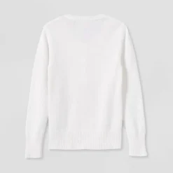 Girls' Crew Neck Cable Uniform Cardigan Sweater - Cat & Jack™