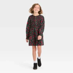 Girls' Long Sleeve Woven Dress - Cat & Jack™ -Cat & Jack Sales Store GUEST de7c6ba8 12e9 4754 9878 8575fd58de72