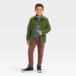 Boys' Long Sleeve Corduroy Shacket - Cat & Jack™ Olive Green -Cat & Jack Sales Store GUEST dec8756d 1f77 4c28 b73d bb69ed28d9fa