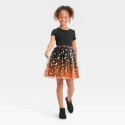 Girls' Short Sleeve Halloween Dress - Cat & Jack™ Black -Cat & Jack Sales Store GUEST dffdece2 f97d 4f99 934b 929242ca7344