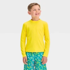Boys' Solid Rash Guard Top - Cat & Jack™ Yellow -Cat & Jack Sales Store GUEST e9eea6c3 b3bc 44e7 8448 15e2944911c8