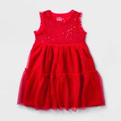 Toddler Girls' Adaptive Sequin Tulle A-Line Dress - Cat & Jack™ Red -Cat & Jack Sales Store GUEST eae31f44 b478 4a3a 8730 571e1691da3d