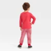 Toddler Boys' 2pc Santa Printed Long Sleeve Graphic T-Shirt And Fleece Jogger Pants Set - Cat & Jack™ Red -Cat & Jack Sales Store GUEST ef3a70b7 d3bd 417a aeb2 eb36a0c00268