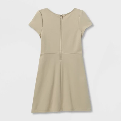 Girls' Short Sleeve Uniform Knit Jumper - Cat & Jack™ 3 Girls' Short Sleeve Uniform Knit Jumper - Cat & Jack™