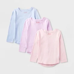 Toddler Girls' 3pk Solid Shirt Set - Cat & Jack™ Purple/Pink/Blue -Cat & Jack Sales Store GUEST f9742d64 7361 4b6c 9ea2 03f631f45638