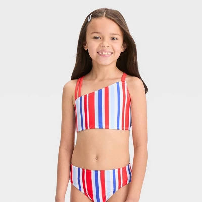 Girls' 2Pc Multi Striped Bikini Set - Cat & Jack™ 5 Girls' 2Pc Multi Striped Bikini Set - Cat & Jack™ - Image 3