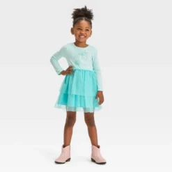 Toddler Girls' Unicorn Long Sleeve Dress - Cat & Jack™ Aqua Blue -Cat & Jack Sales Store GUEST fb95e583 335a 4905 8078 a0cf503f9b88