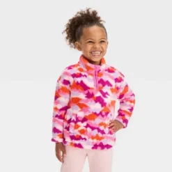 Toddler Girls' Quarter Zip-Up Jacket - Cat & Jack™ Pink -Cat & Jack Sales Store GUEST fb9c1b70 6c52 4c17 b595 1ad3d99dca1c